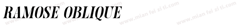 Ramose Oblique字体转换